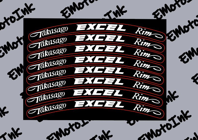 Excel Rim Stickers
